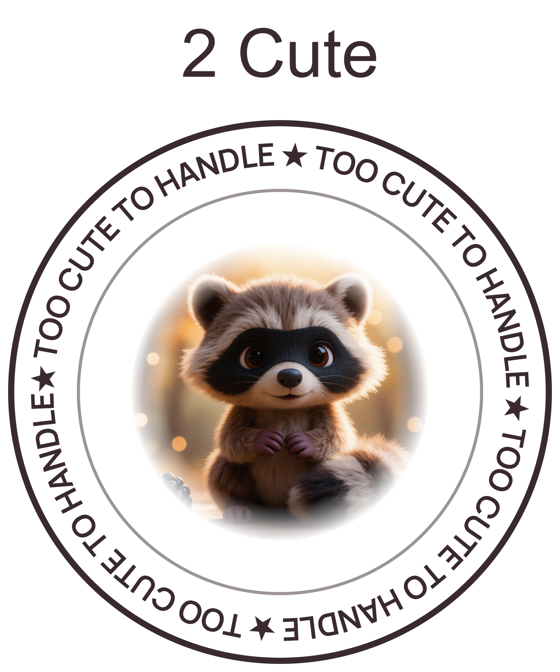 2 Cute raccoon design