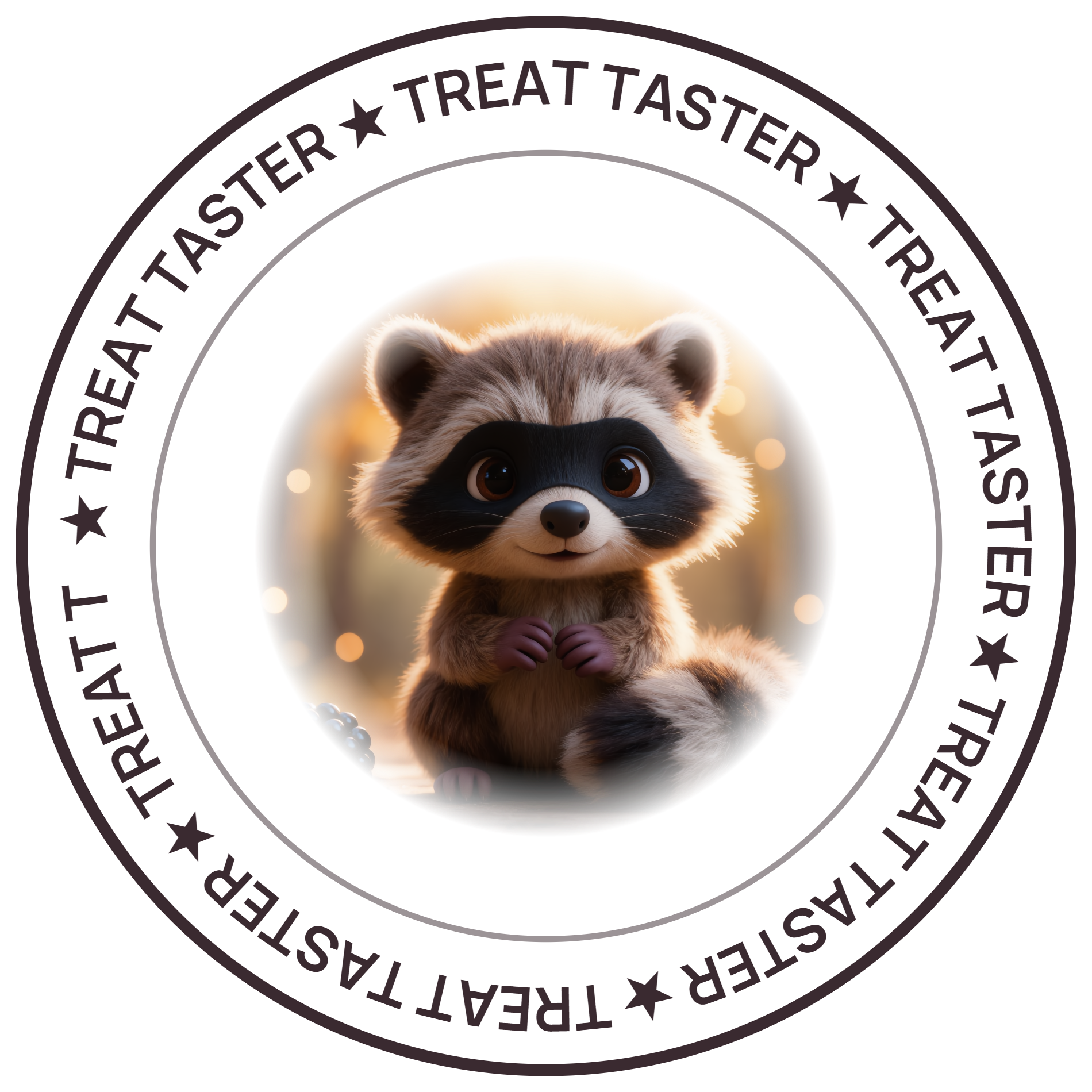 Treat Taster raccoon design