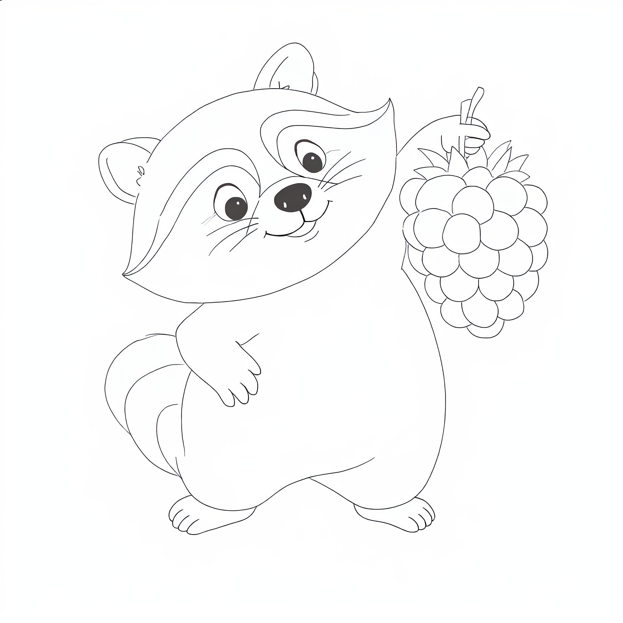 Bandit the raccoon, waiting to be colored