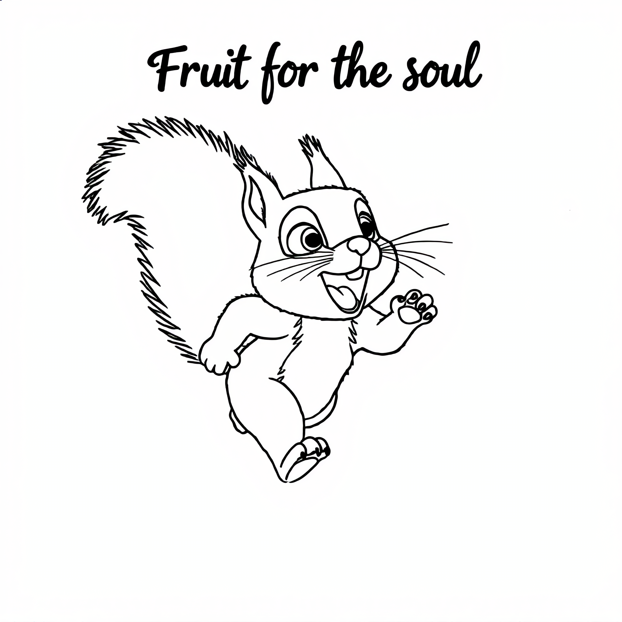 Carl the squirrel, waiting to be colored