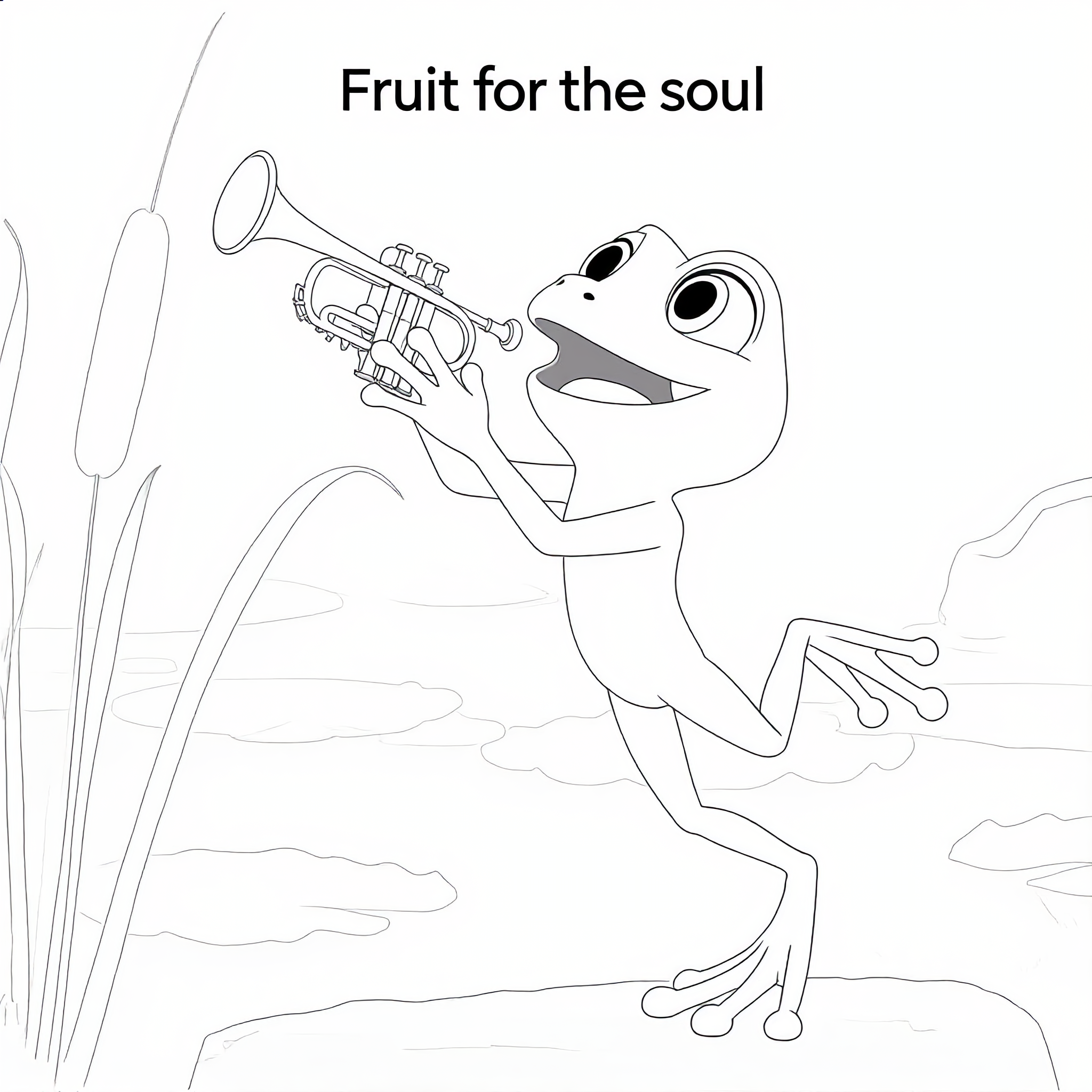 Pippin the frog, waiting to be colored