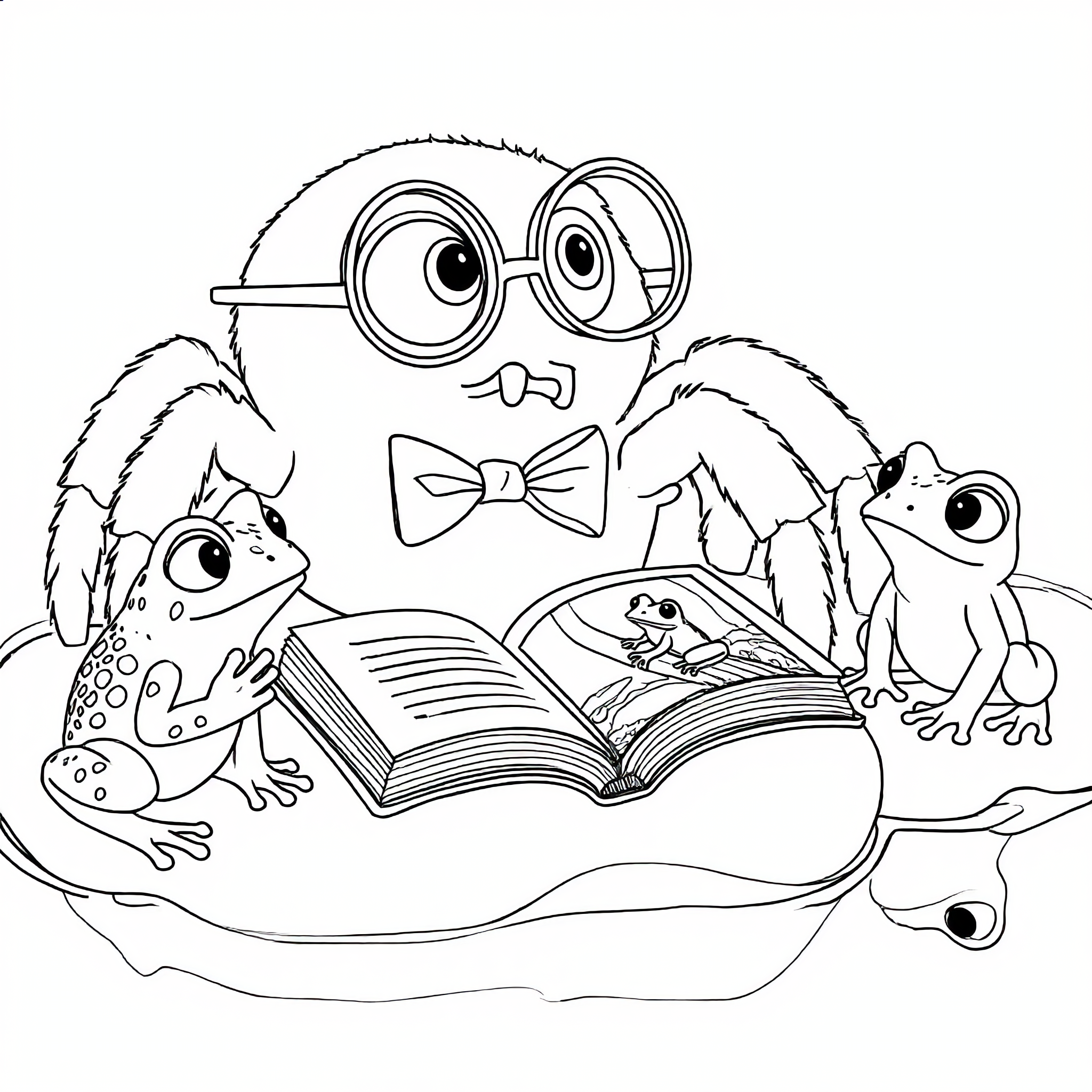 Webster the spider, waiting to be colored